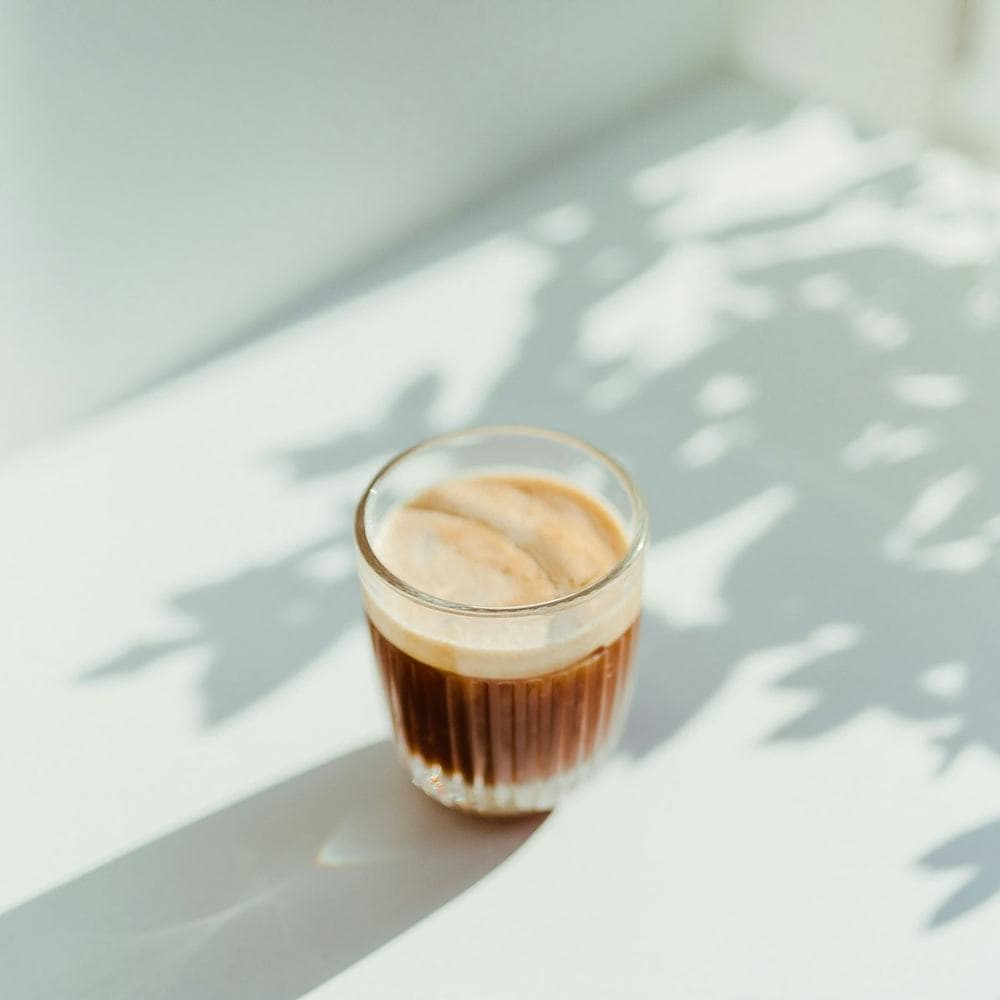 Glass of black cold brew over ice
