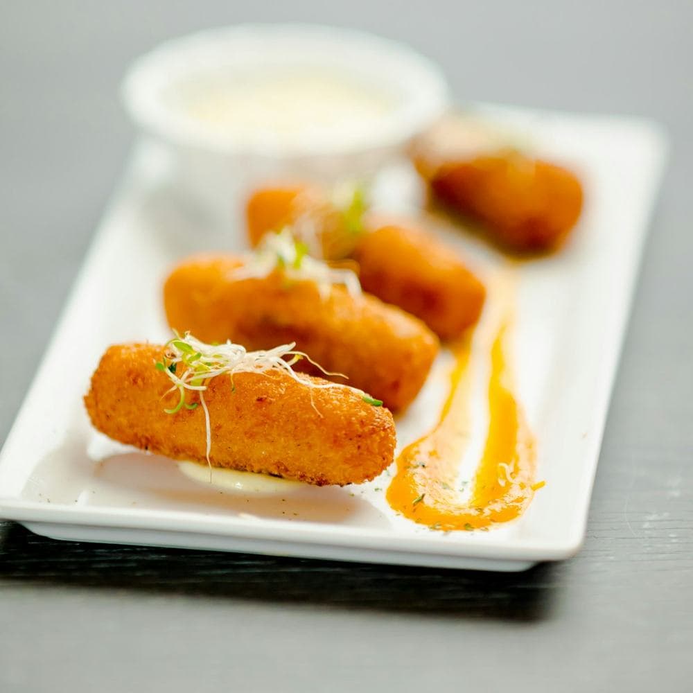 Mushroom croquettes with dipping sauce